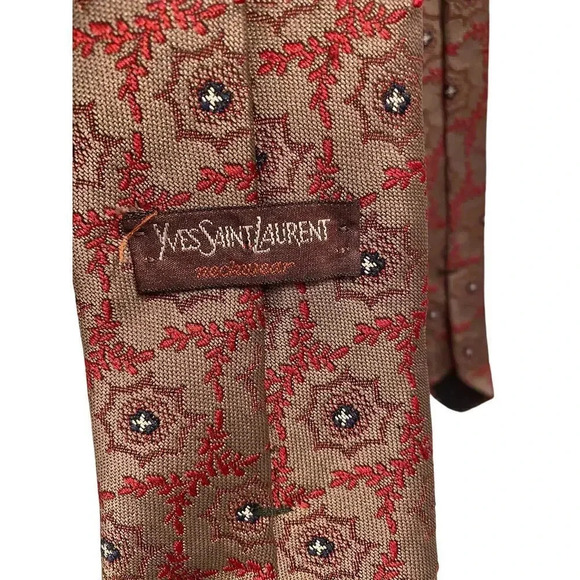 *Vintage* Yves St Laurent Stitch Design Tie - Picture 3 of 3